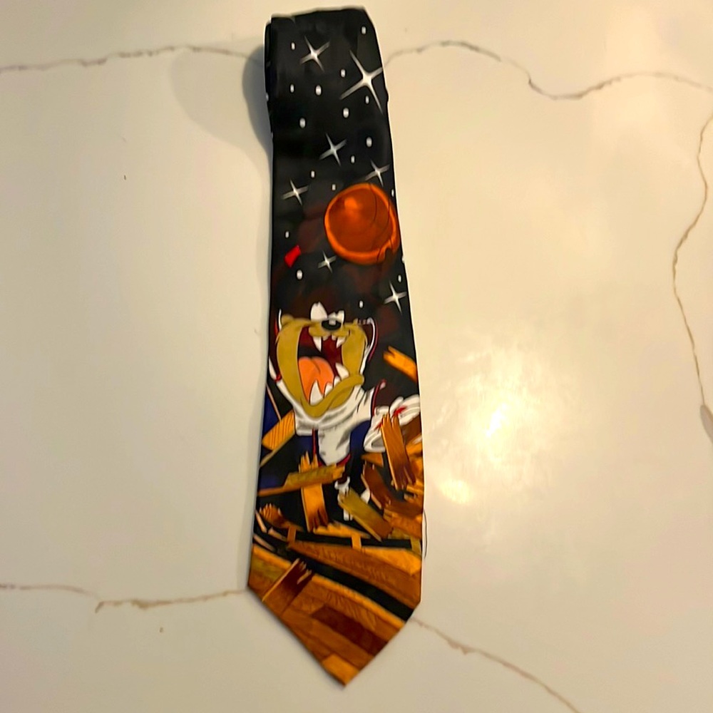 Vintage 1996 Tasmanian Devil Basketball Tie, Looney Tunes
